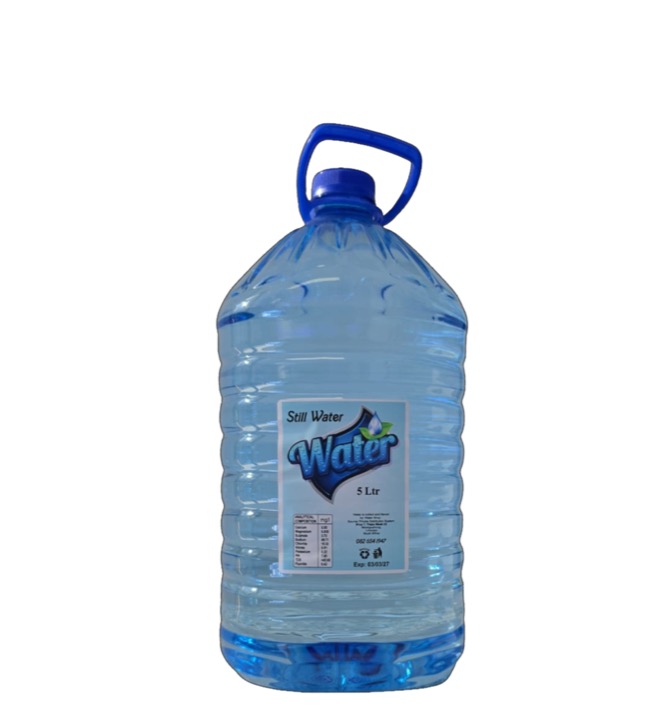 5 litre bottle of still purified water